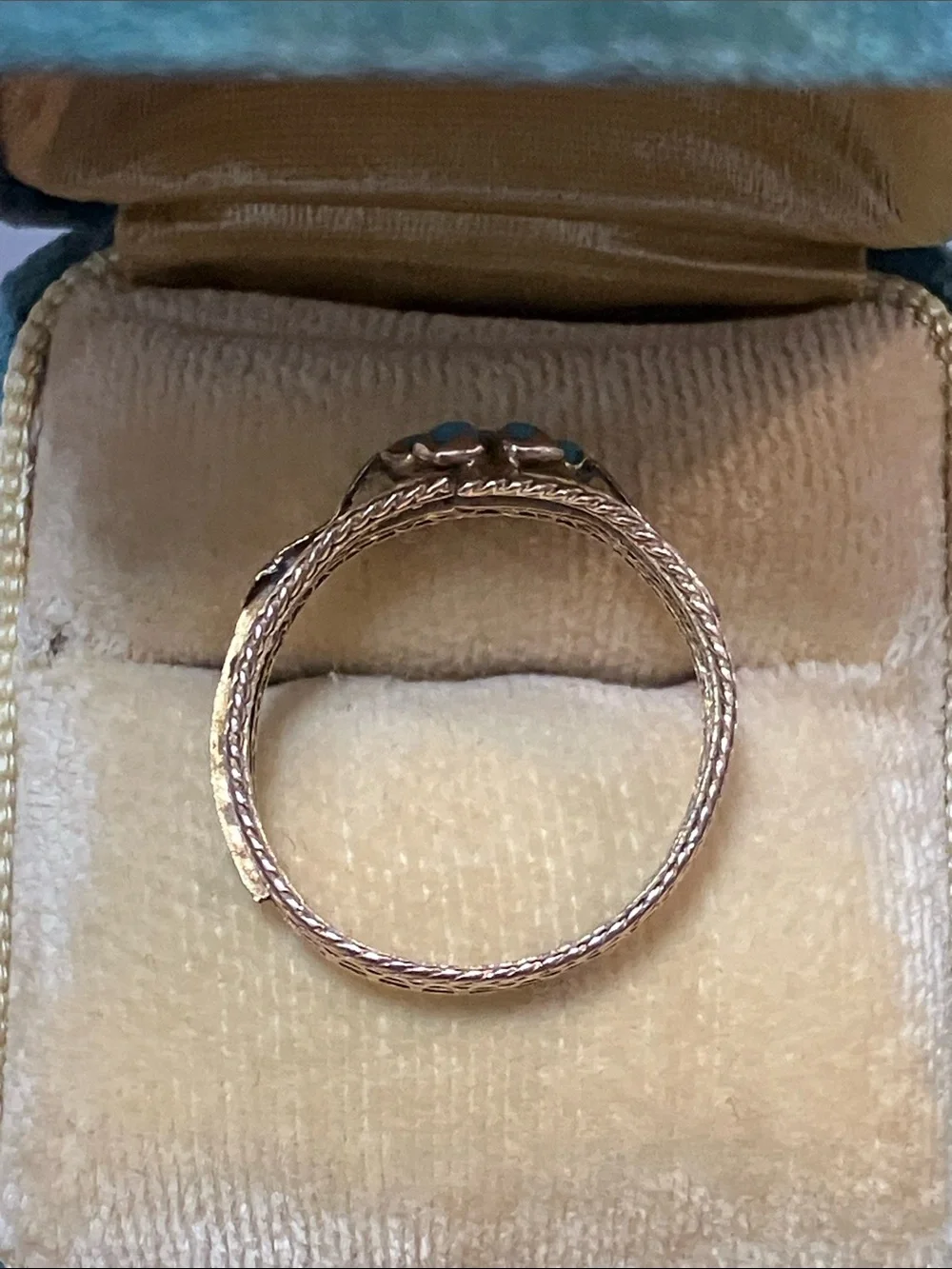 15K Gold Victorian Turquoise ring - Picture 14 of 17
